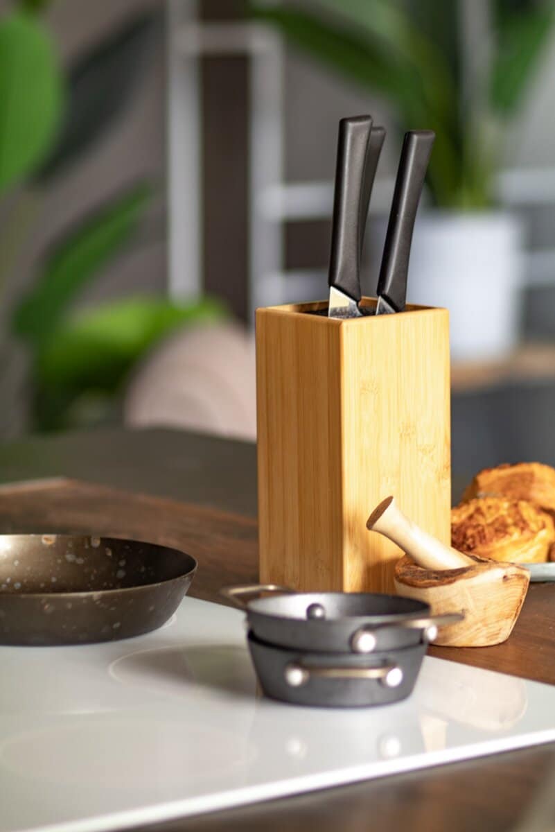 Eko Santoku - bambusowy blok na noże AP800471