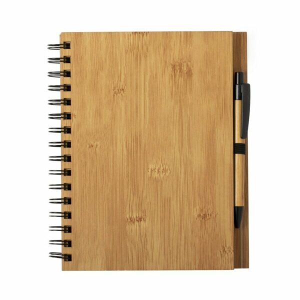 Eko Bambusowy notatnik A5 z długopisem - brązowy