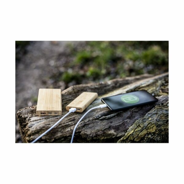 Eko Bambusowy power bank 8000 mAh B'RIGHT | Caroline - drewno