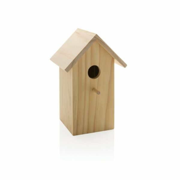 Eko Drewniany domek dla ptaków - brązowy