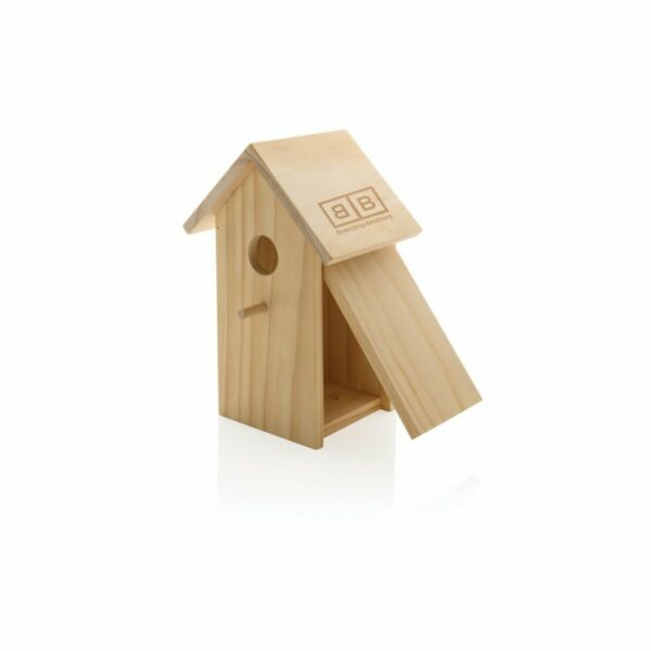 Eko Drewniany domek dla ptaków - brązowy