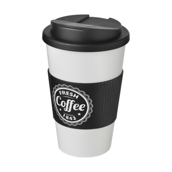 Americano® 350 ml tumbler with grip & spill-proof lid