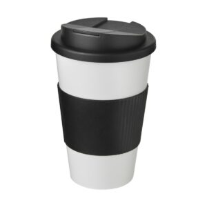 Americano® 350 ml tumbler with grip & spill-proof lid