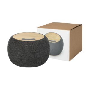 Ecofiber głośnik Bluetooth® z bambusa/RPET i bezprzewodowa ładowarka indukcyjna