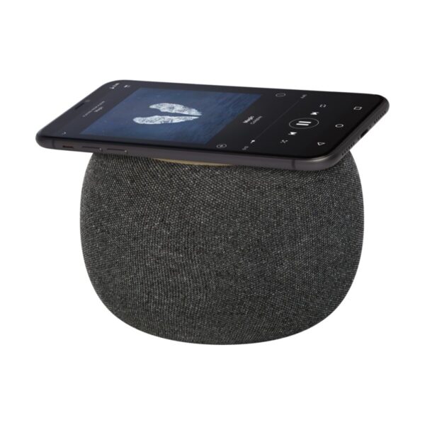 Ecofiber głośnik Bluetooth® z bambusa/RPET i bezprzewodowa ładowarka indukcyjna