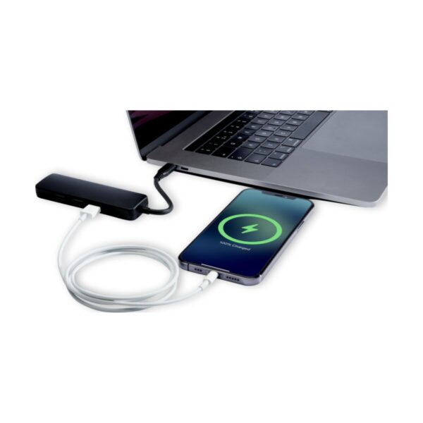 Loop adapter multimedialny USB 2.0-3.0 z portem HDMI wykonany z tworzyw sztucznych pochodzących z recyklingu z certyfikatem R