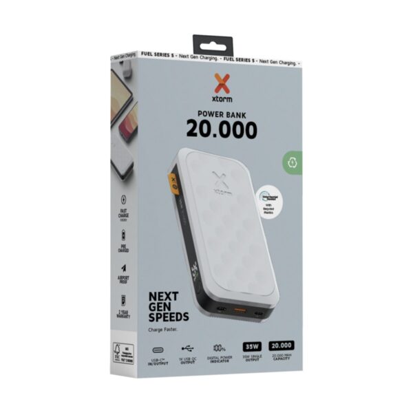 Xtorm FS520 seria Fuel powerbank o pojemności 20 000 mAh i mocy 35 W