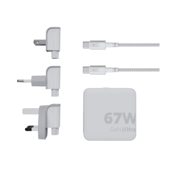 Xtorm XVC2067 GaNUltra ładowarka podróżna o mocy 67 W z kablem USB-C PD 100 W