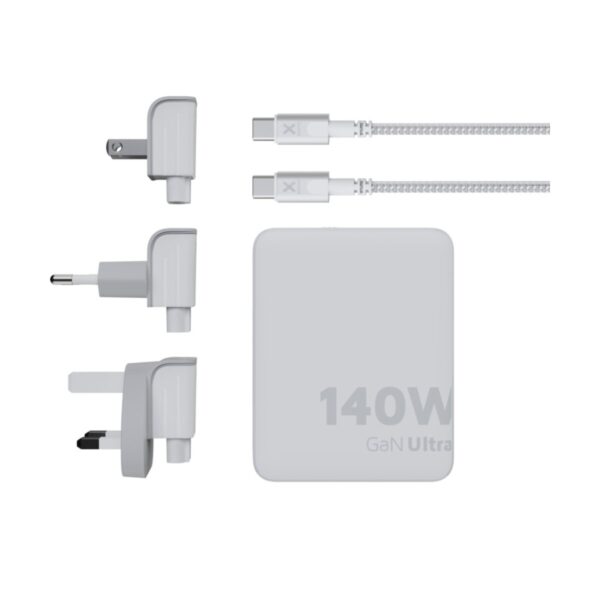 Xtorm XVC2140 GaN Ultra ładowarka podróżna o mocy 140 W z kablem USB-C PD 240 W