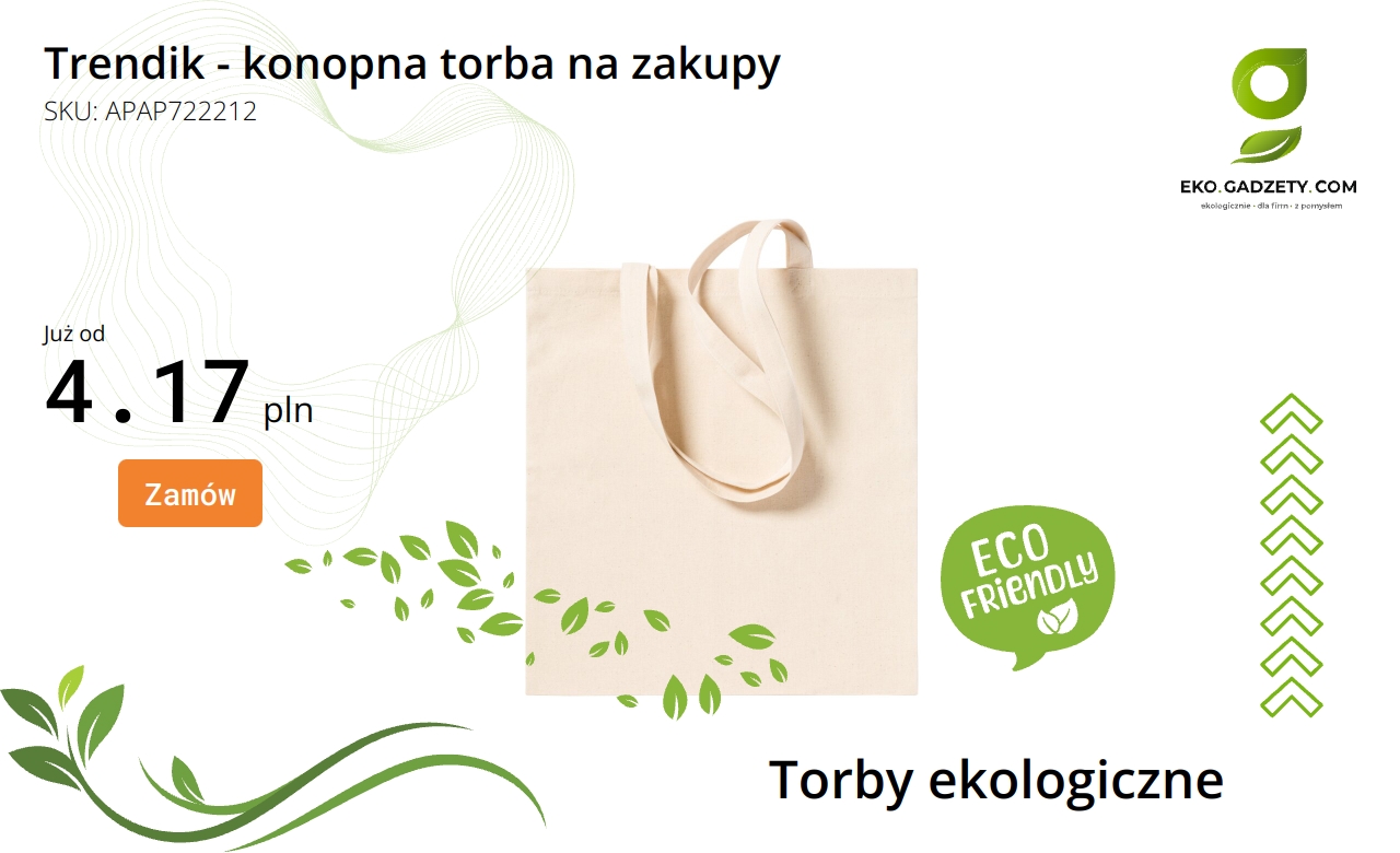 Konopna torba na zakupy marki Trendik