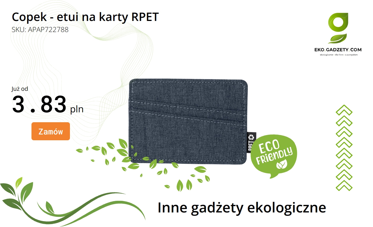 Ekologiczne etui na karty RPET marki Copek