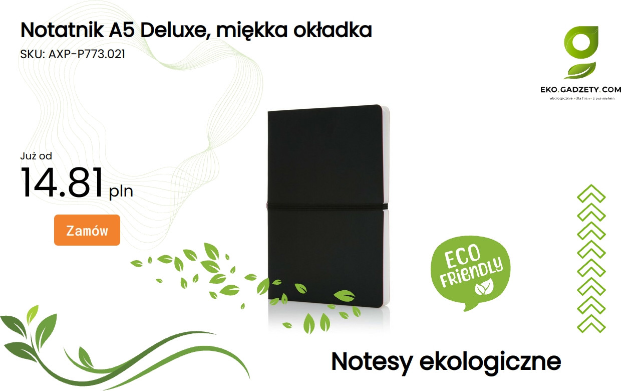 Notatnik A5 Deluxe, miękka okładka Notatnik A5 Deluxe z miękką okładką