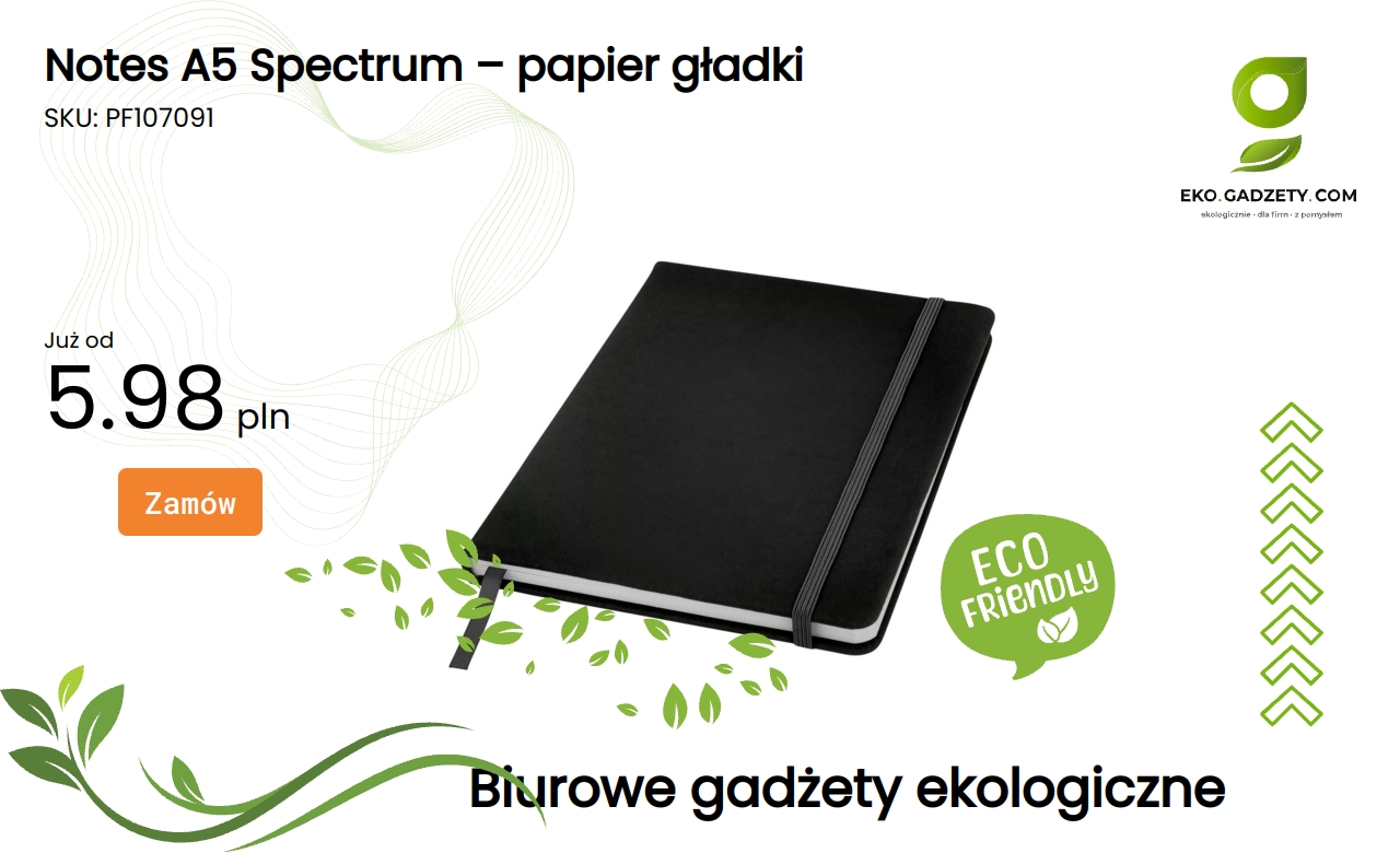 Notes A5 Spectrum z papierem gładkim