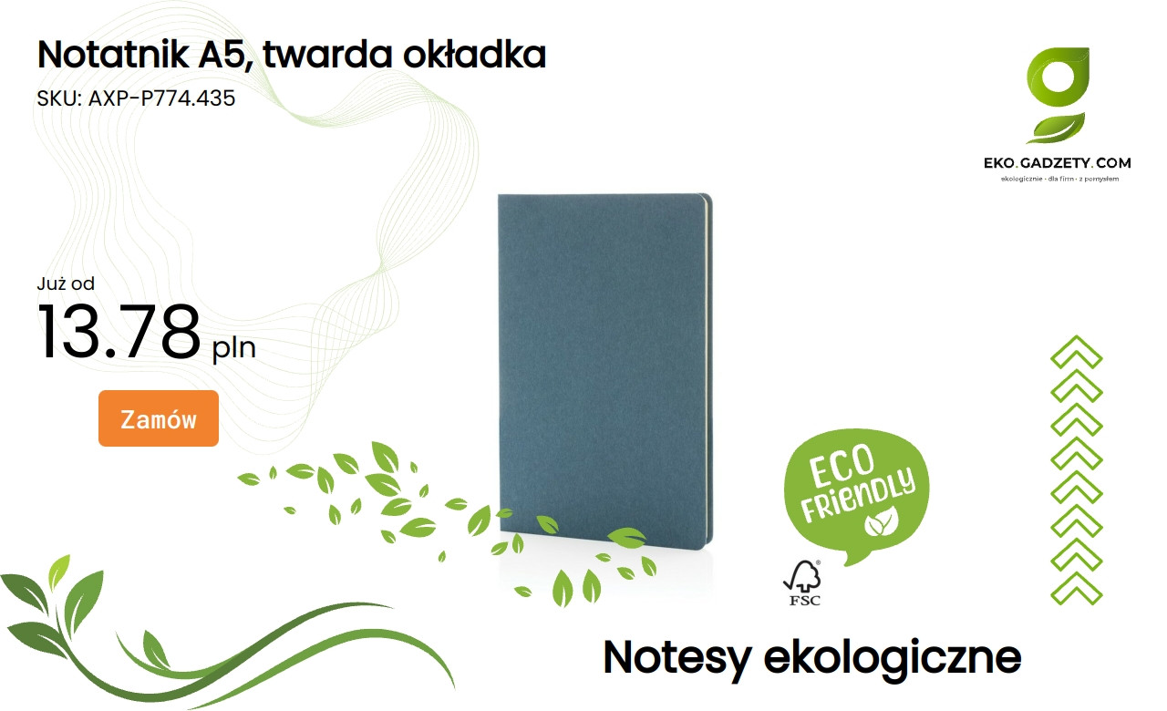 Notatnik A5, twarda okładka Notatnik A5 z twardą okładką