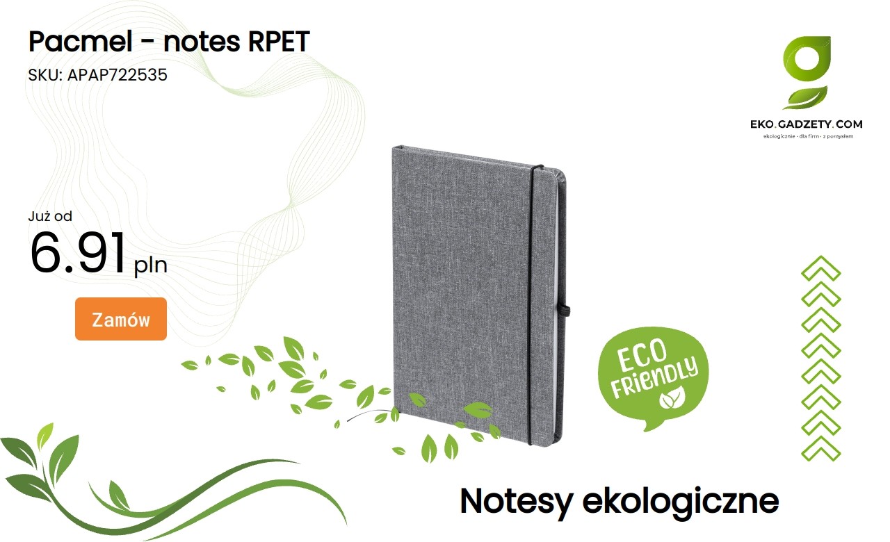 Pacmel - notes RPET Pacmel notes RPET wykonany z ekologicznego materiału