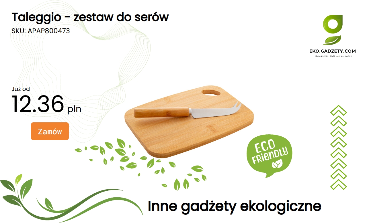 Zestaw do serów Taleggio na drewnianej desce