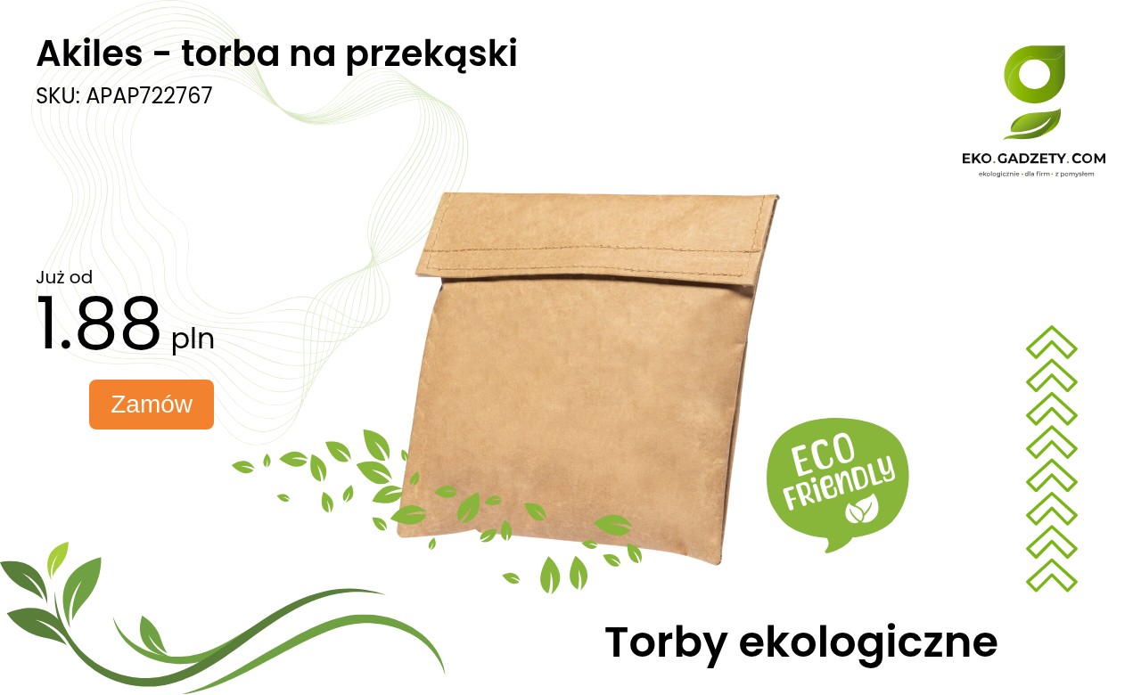 Akiles torba na przekąski w kolorze szarym