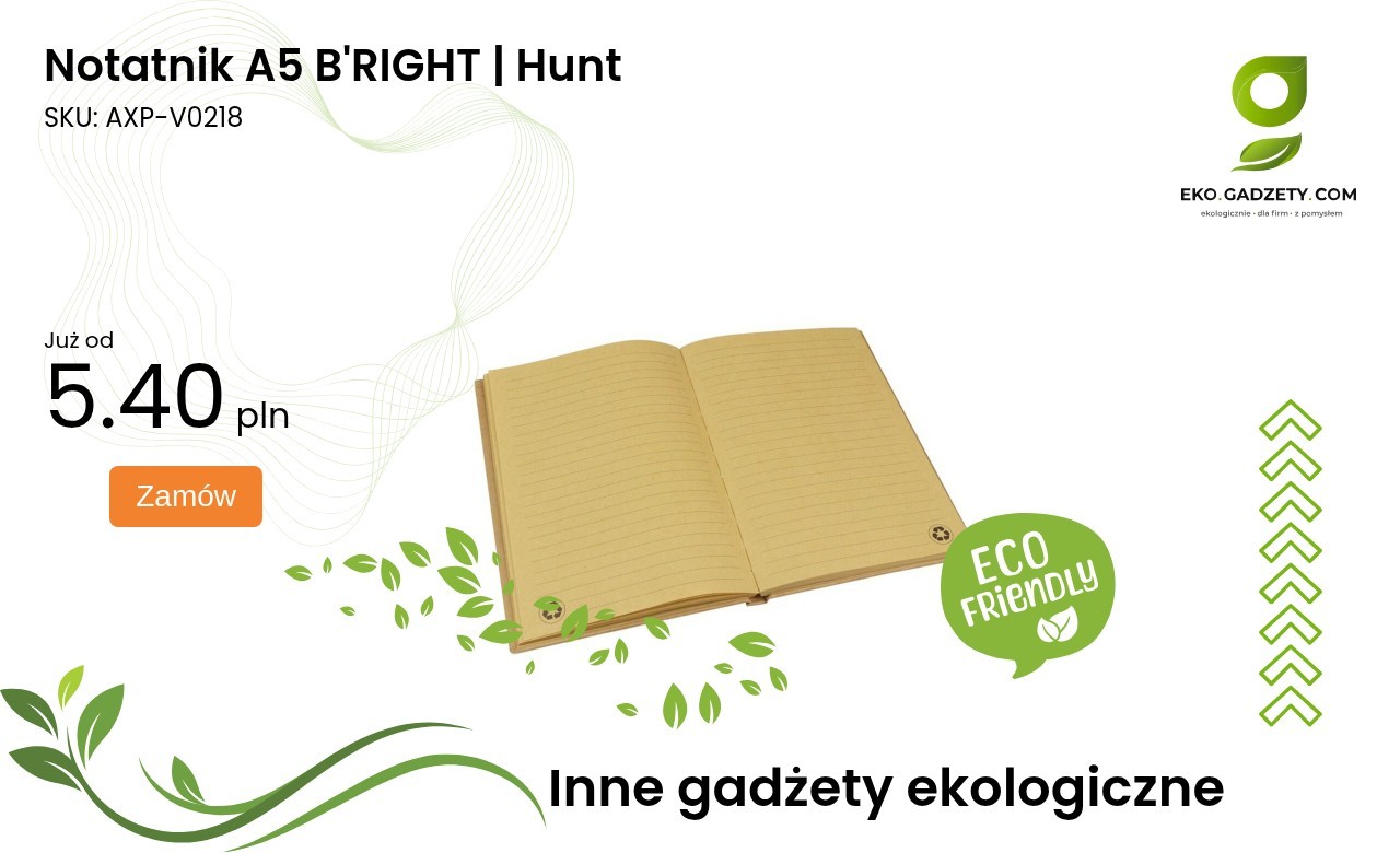 Notatnik A5 B'RIGHT | Hunt Notatnik A5 BRIGHT marki Hunt