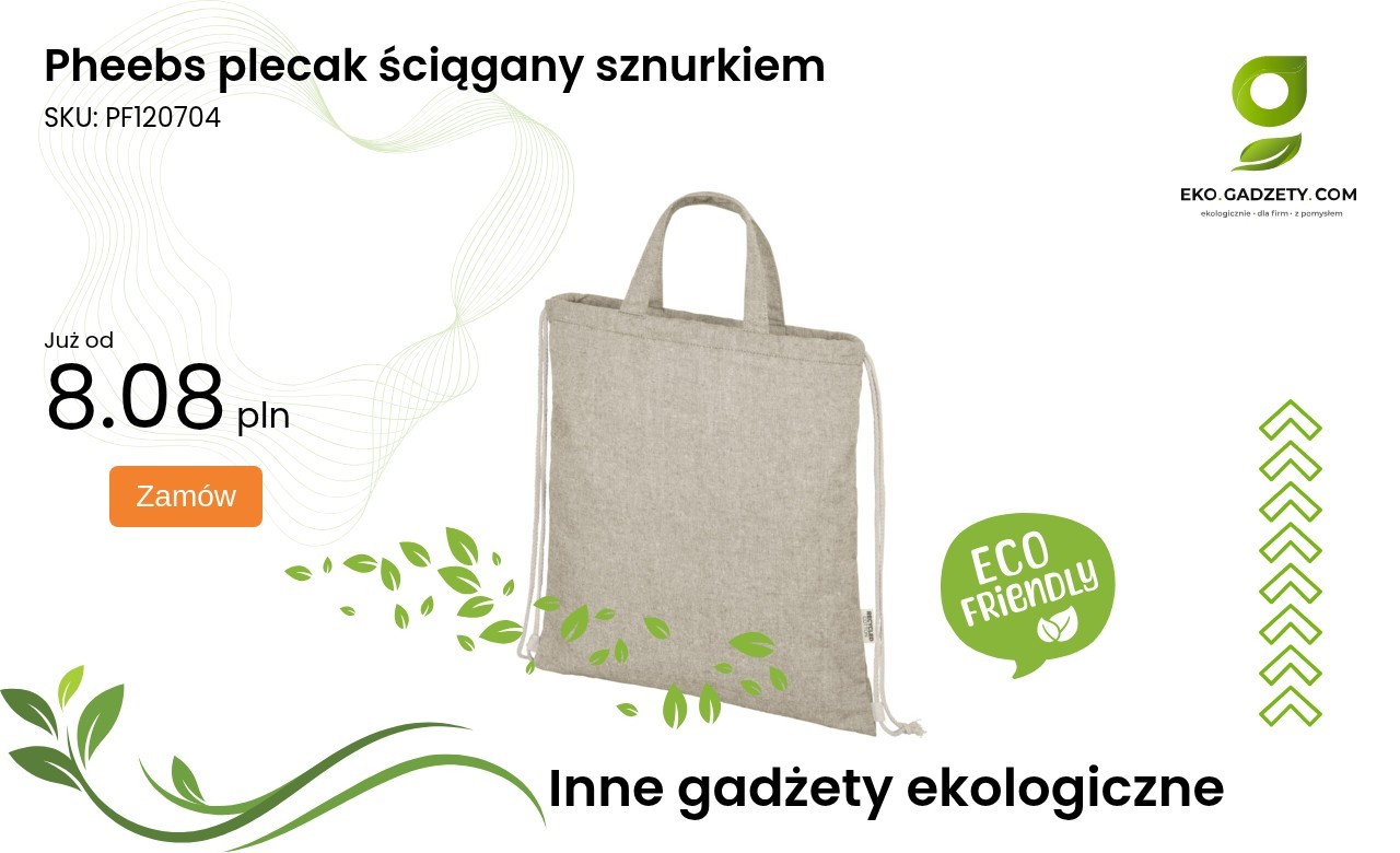 Pheebs plecak ściągany sznurkiem Plecak ściągany sznurkiem marki Pheebs