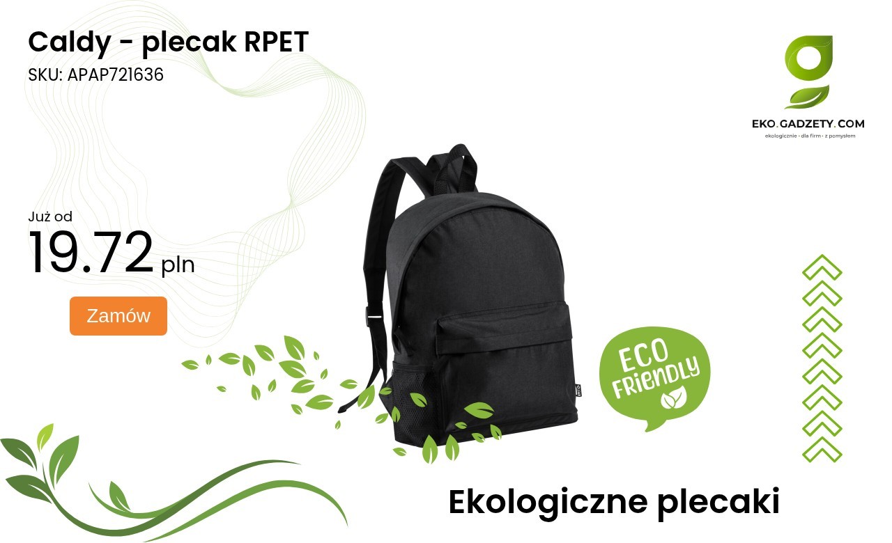 Caldy - plecak RPET Plecak Caldy wykonany z RPET