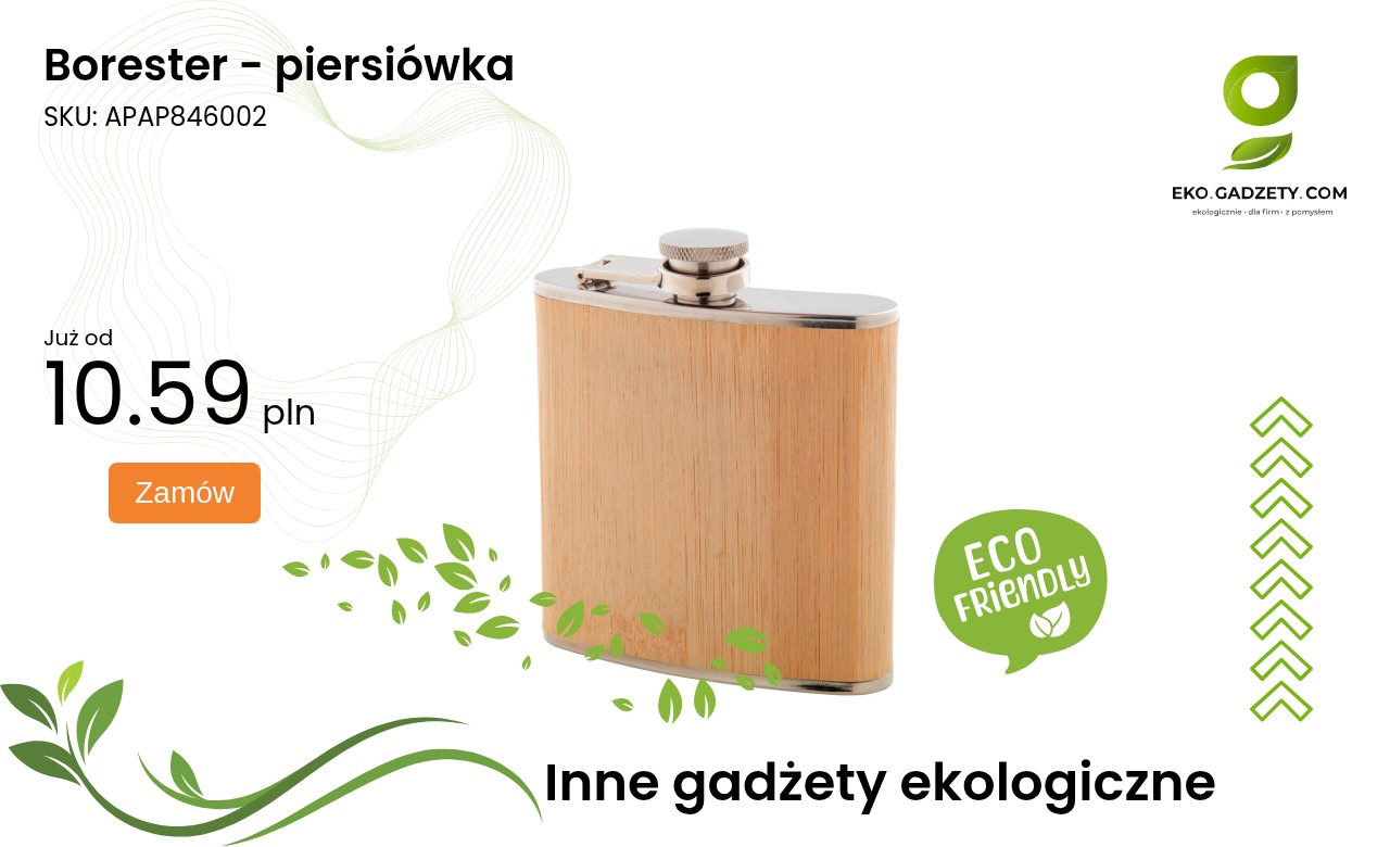 Borester - piersiówka Borester – elegancka piersiówka ze stali nierdzewnej