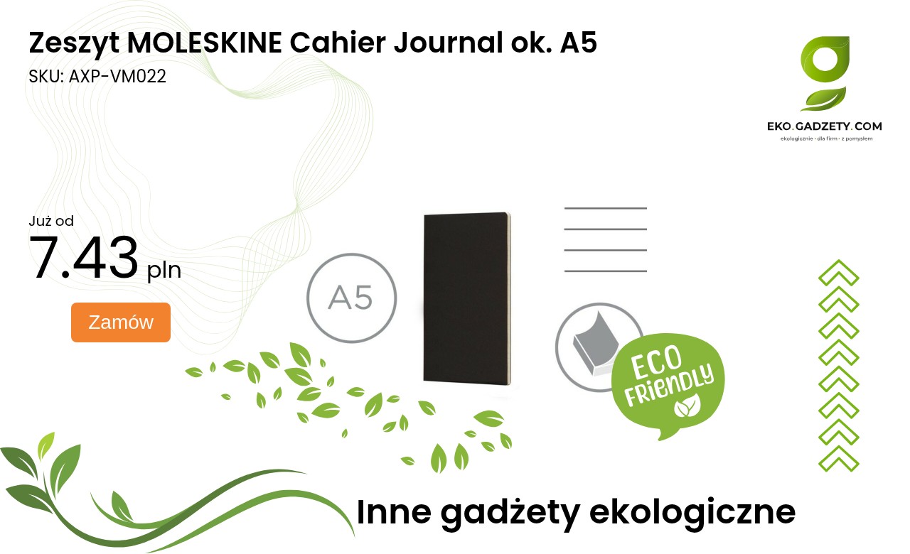Zeszyt MOLESKINE Cahier Journal ok. A5 Zeszyt MOLESKINE Cahier Journal format A5