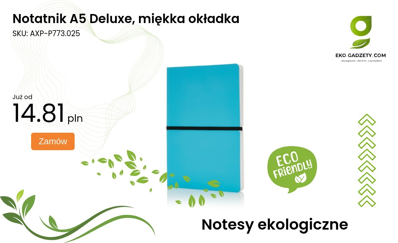 Notatnik A5 Deluxe, miękka okładka Notatnik A5 Deluxe z miękką okładką