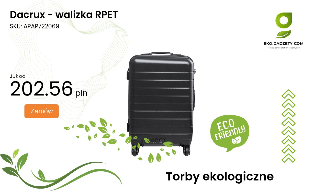 Dacrux - walizka RPET Walizka Dacrux wykonana z RPET