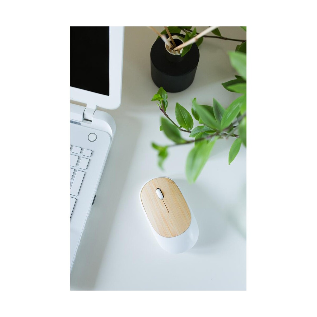 Eko Bezprzewodowa mysz komputerowa, bambusowy element | Judith VA129_A