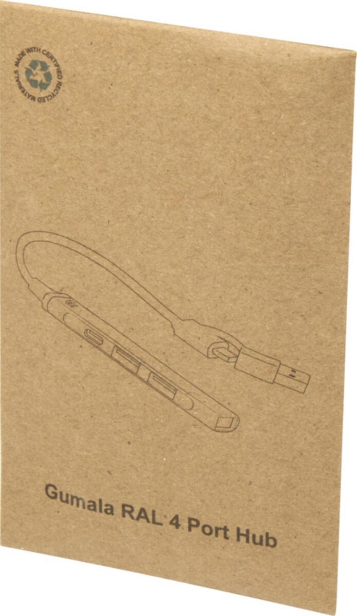 Eko Alkaid 4-portowy hub USB-A i typu C z podwójnym wejściem wykonany z aluminium z recyklingu 12446981_p1