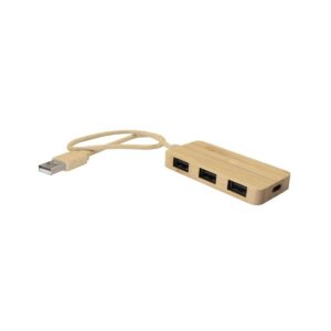 Eko Bambusowy hub USB i USB-C B'RIGHT | Kenzie V7283-17_AAA01