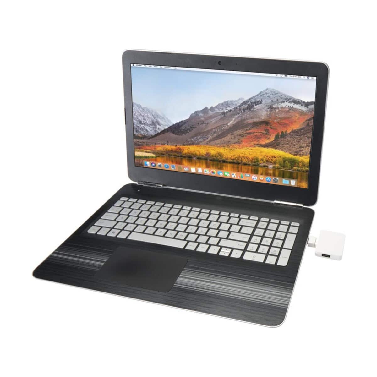 Eko Gaia 4-portowy hub USB z wyjściem USB-A i typu C oraz podwójnym wejściem — wykonany z tworzyw sztucznych pochodzących z recyklingu 12444901_e1