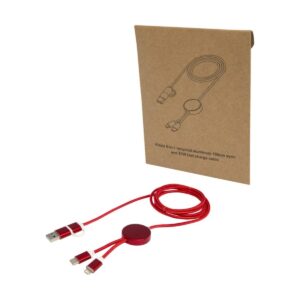 Eko Alasia kabel do synchronizacji danych i szybkiego ładowania 5 w 1 27 W o długości 150 cm z tworzyw sztucznych i aluminium pochodzących z recyklingu 12442521