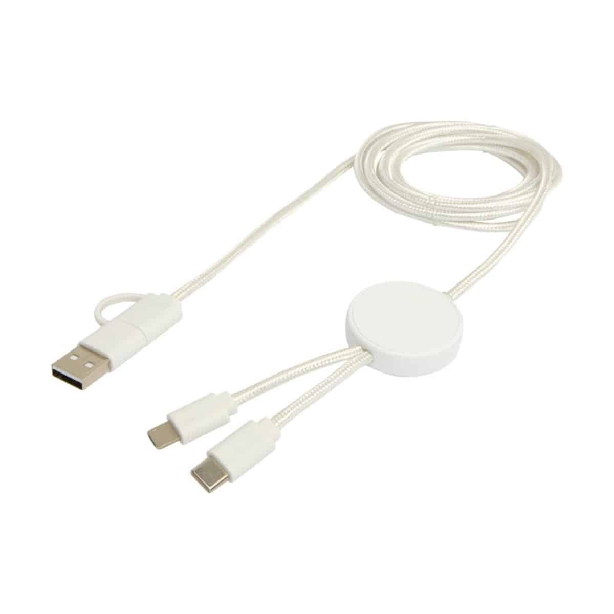 Eko Citala kabel do synchronizacji danych i szybkiego ładowania 5 w 1 27 W o długości 150 cm z tworzyw sztucznych pochodzących z recyklingu 12442801_e1