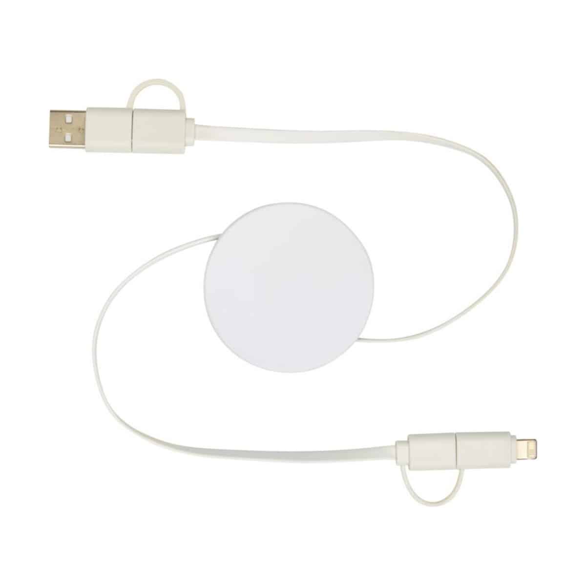 Eko Citala zwijany kabel do synchronizacji danych i szybkiego ładowania 5 w 1 40 W o długości 90 cm z tworzyw sztucznych pochodzących z recyklingu 12443001_b1