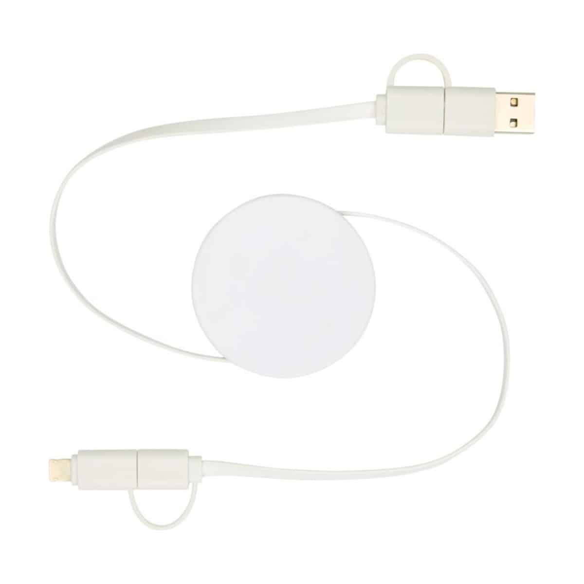 Eko Citala zwijany kabel do synchronizacji danych i szybkiego ładowania 5 w 1 40 W o długości 90 cm z tworzyw sztucznych pochodzących z recyklingu 12443001_f1