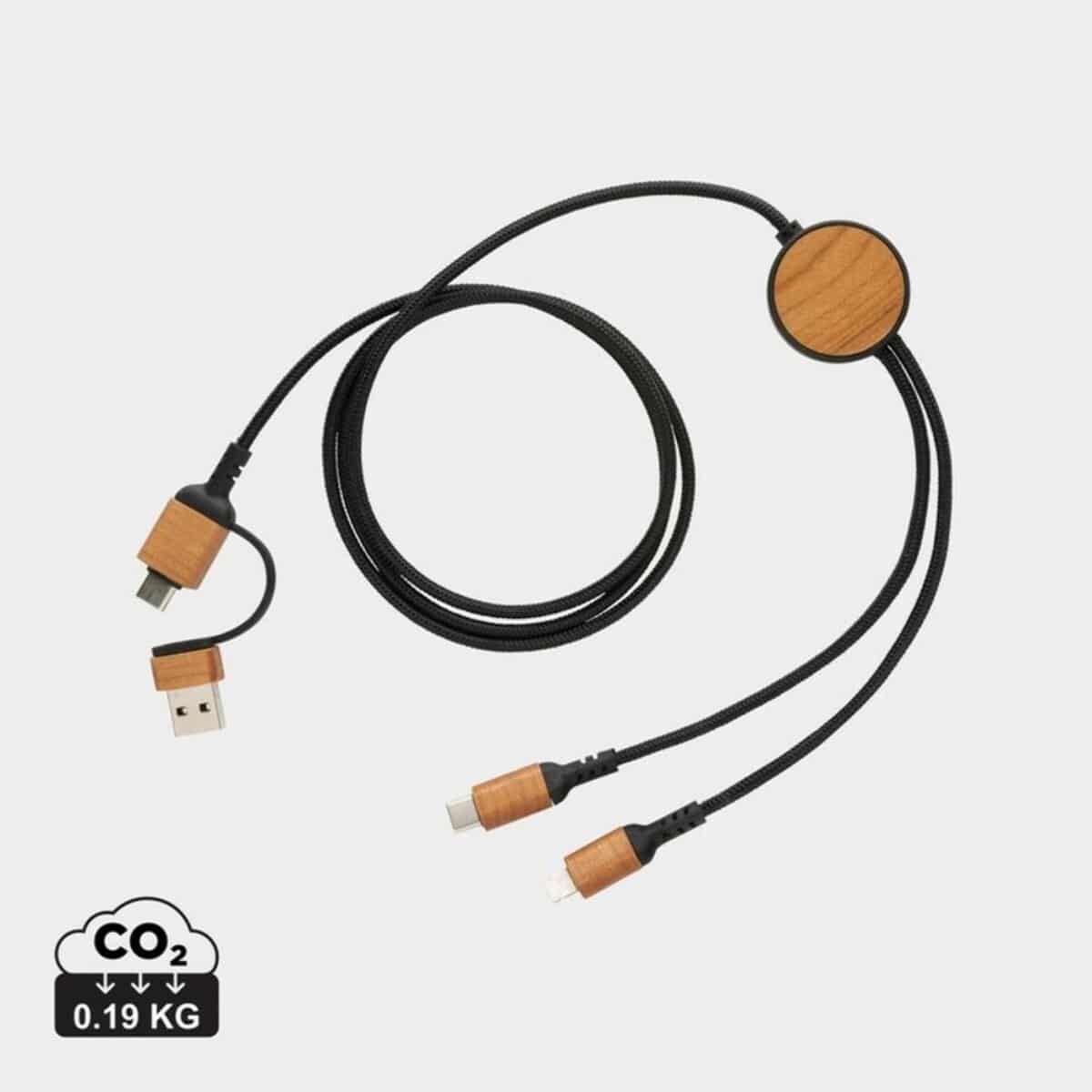 Eko Kabel do ładowania 6 w 1 Ohio, plastik z recyklingu P302.861_S_0