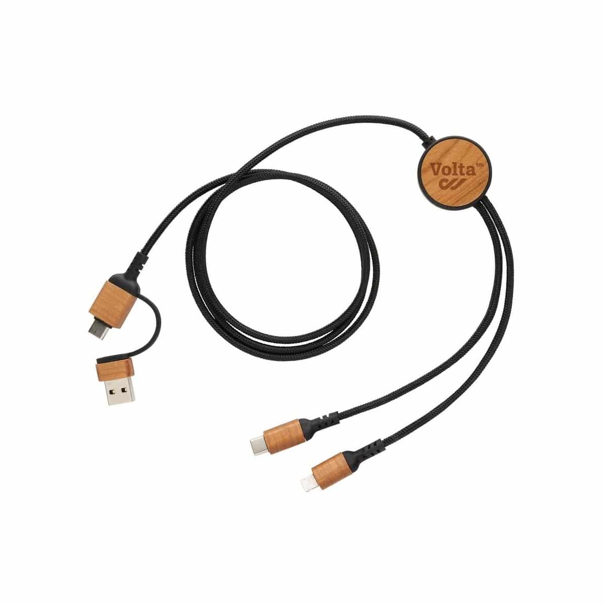 Eko Kabel do ładowania 6 w 1 Ohio, plastik z recyklingu P302.861__D_100