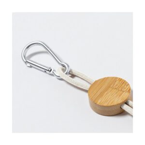 Eko Kabel do ładowania ze słomy pszenicznej i bawełny z karabińczykiem, bambusowy element V1362-00_AAA01