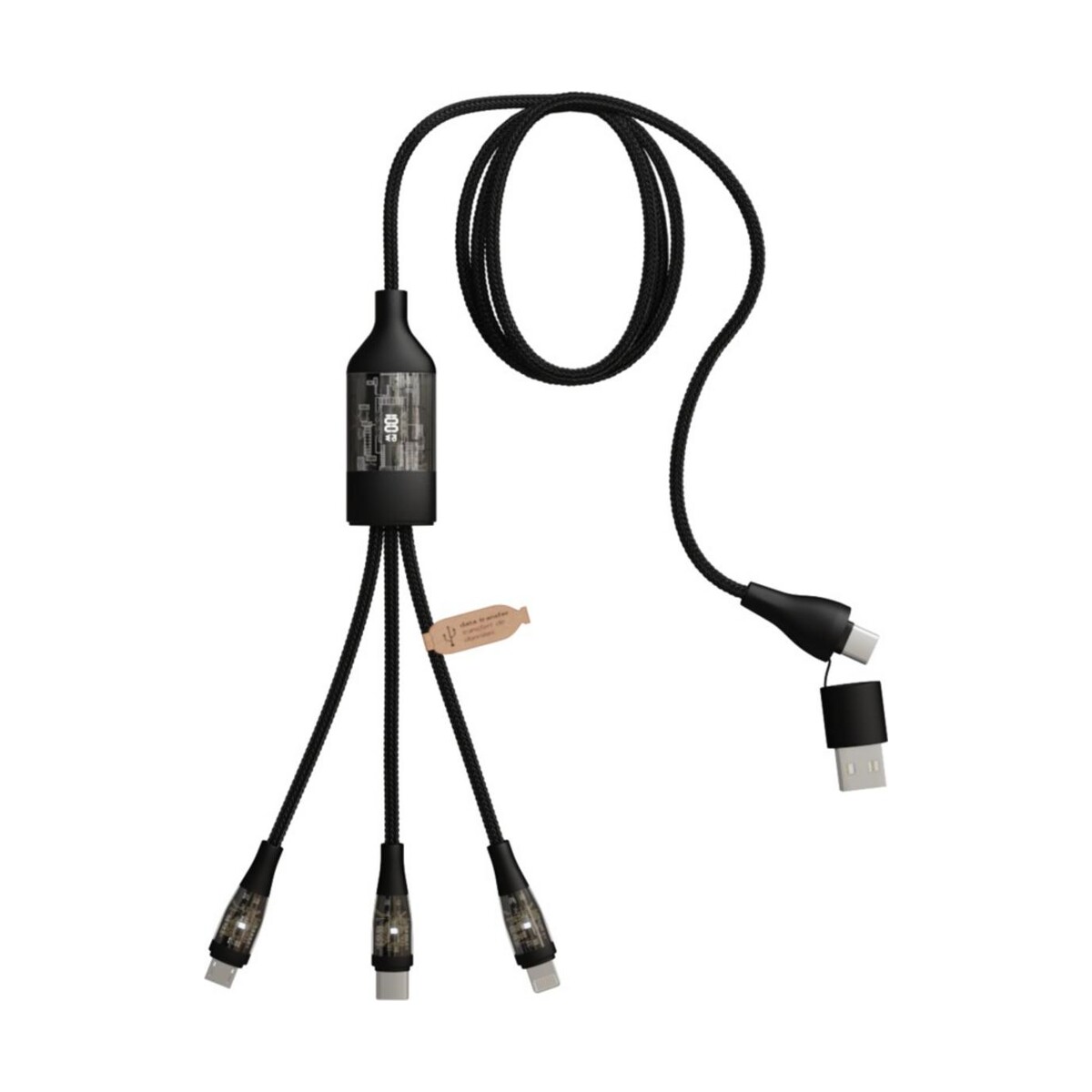 Eko SCX.design C50 kabel szybkiego ładowania 5 w 1 o mocy 100 W/5 A z wyświetlaczem cyfrowym 2px16290_b1