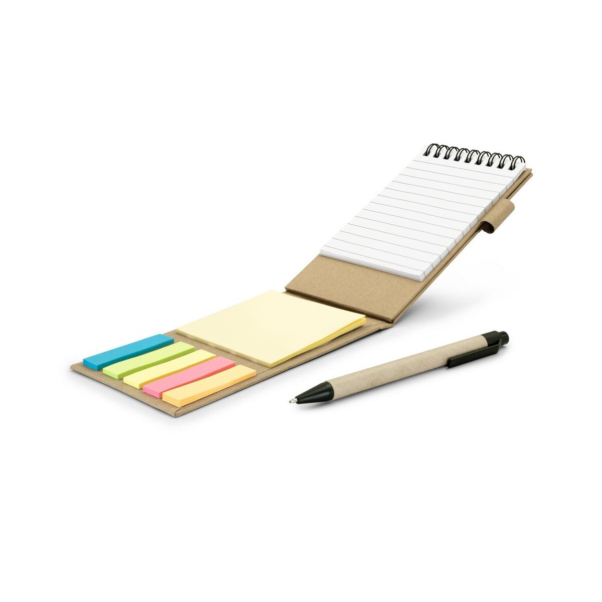 Eko Zestaw do notatek, notatnik, karteczki samoprzylepne, długopis | Madelyn V2241-00_AAA02