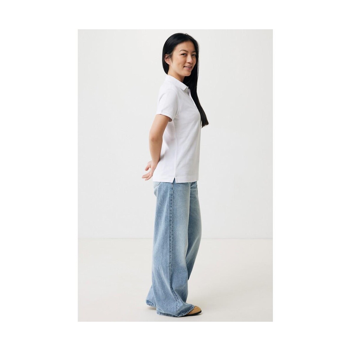 Eko Damska koszulka polo Iqoniq Yosemite, tkanina pique z bawełny z recyklingu T4200.004.L__F_252