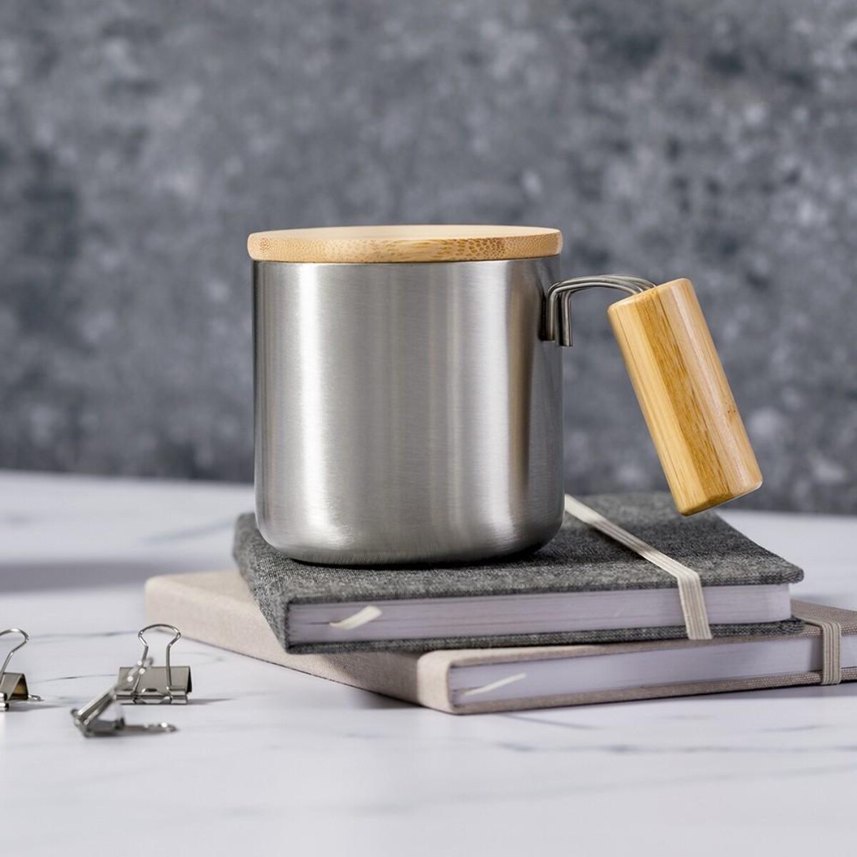 Eko Kubek termiczny 330 ml ze stali nierdzewnej z recyklingu V1316_B