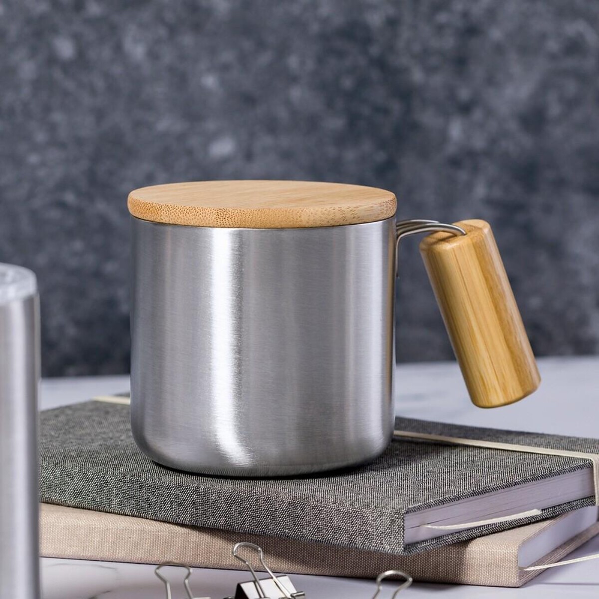 Eko Kubek termiczny 330 ml ze stali nierdzewnej z recyklingu V1316_C