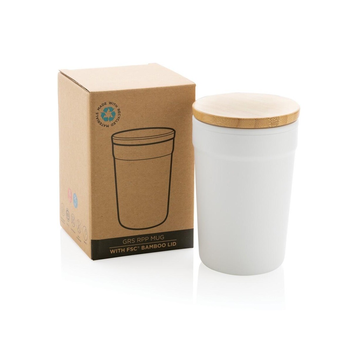 Eko Kubek podróżny 300 ml z PP z recyklingu P433.293__P_500