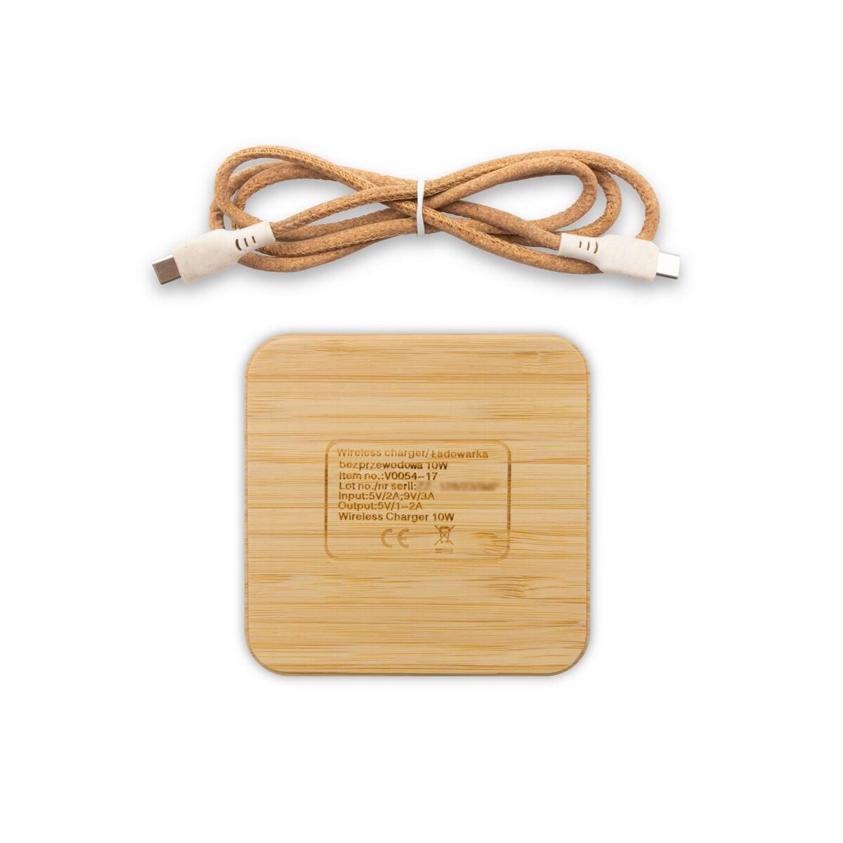Eko Bambusowa ładowarka bezprzewodowa 10W B'RIGHT | Jazzlyn V0054-17_IUN01