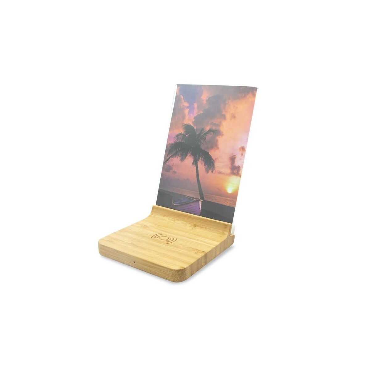 Eko Bambusowa ładowarka bezprzewodowa 10W, ramka do zdjęć | Finneas V0176-00_AAA03