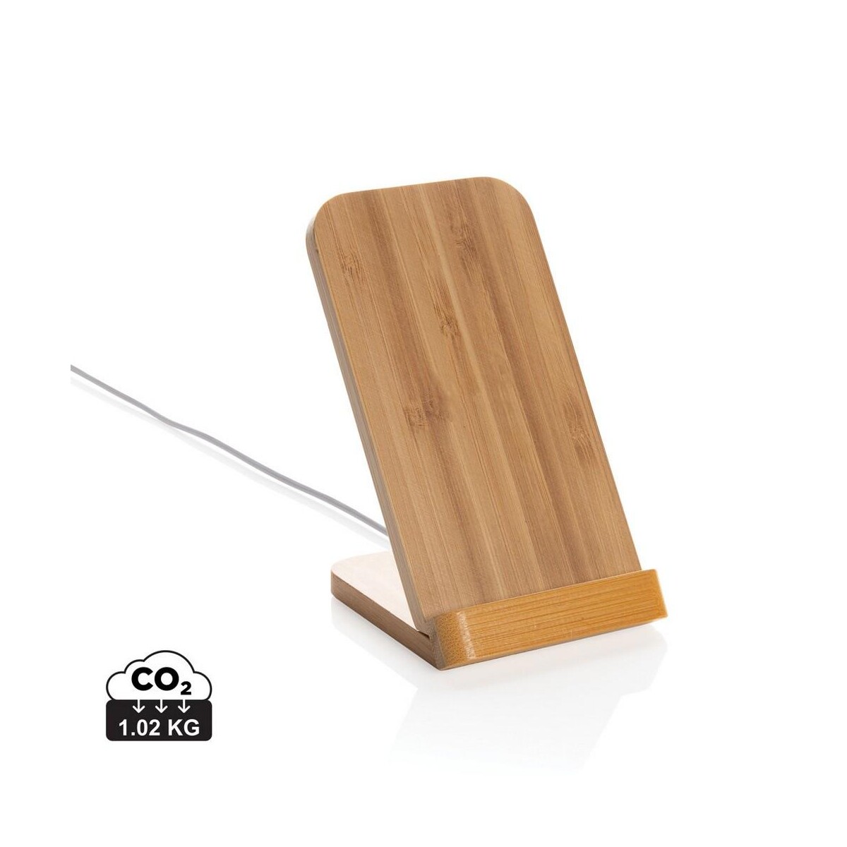 Eko Bambusowa ładowarka bezprzewodowa 5W, stojak na telefon P308.359_S_0