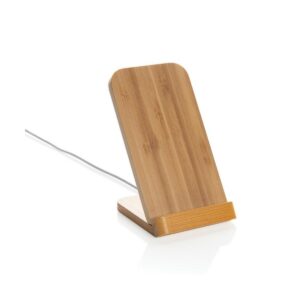 Eko Bambusowa ładowarka bezprzewodowa 5W, stojak na telefon P308.359__B_1