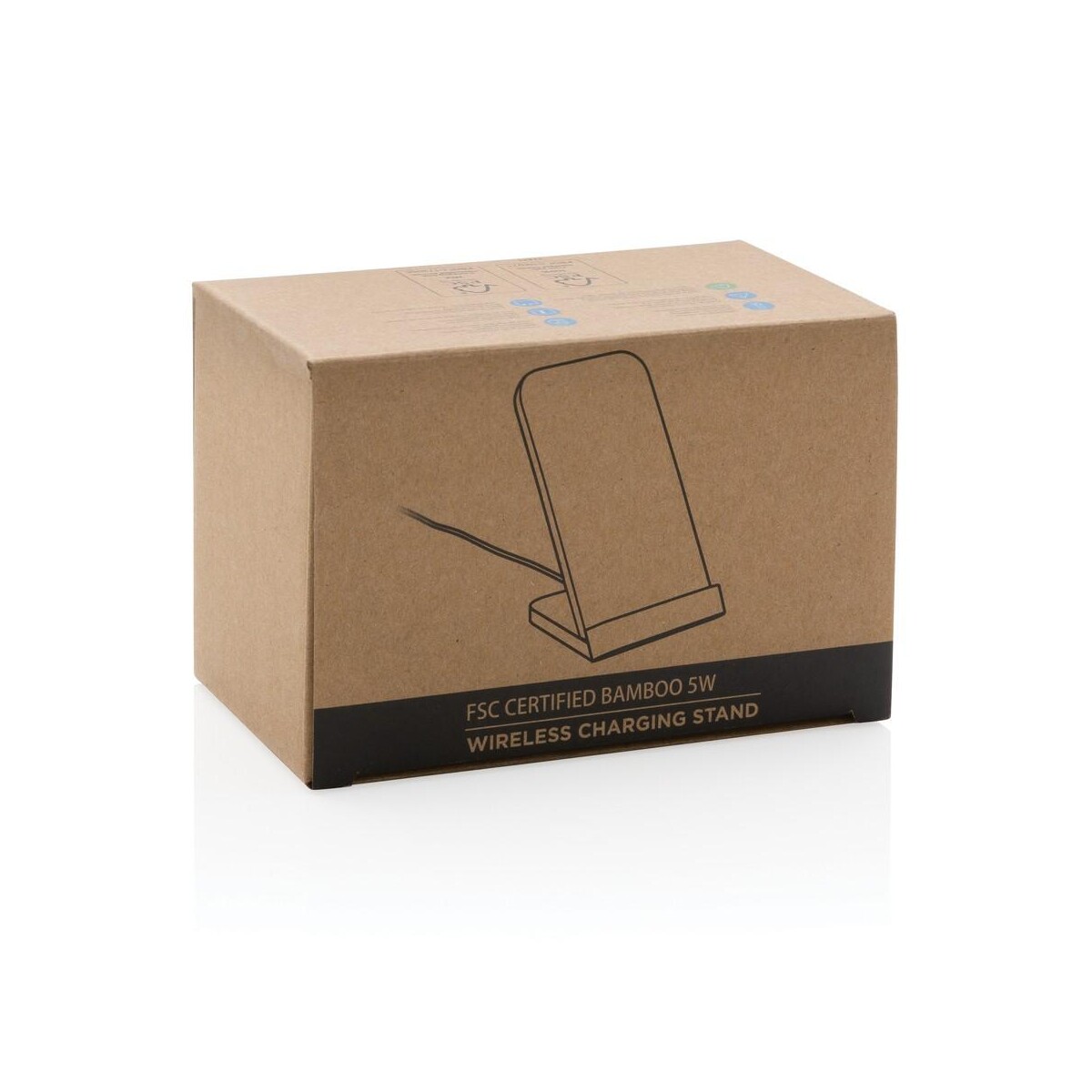 Eko Bambusowa ładowarka bezprzewodowa 5W, stojak na telefon P308.359__P_501